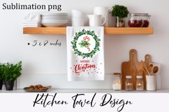 Christmas Kitchen Towel Sublimation Design Caramel Christmas Product Image 1