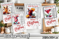 Christmas Kitchen Towel Design |christmas cocktail Recipe Product Image 1