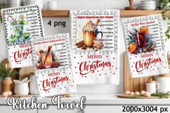Christmas Kitchen Towel Design |christmas cocktail Recipe Product Image 1