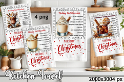 Christmas Kitchen Towel Design |christmas cocktail Recipe Product Image 1
