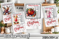 Christmas Kitchen Towel Design |christmas cocktail Recipe Product Image 1