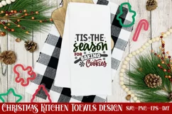 Tis the season for baking cookies SVG, Christmas Kitchen Product Image 1