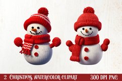 Christmas Knitting Clipart Sublimation, Christmas Clipart Product Image 1