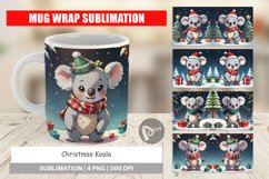 Mug Wrap Design Cartoon Christmas Koala Product Image 1