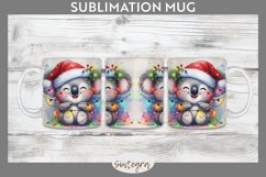 Christmas Koala v2 Entangled in Lights Mug Wrap Sublimation Product Image 1