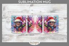 Christmas Krampus v1 Entangled in Lights Mug Wrap PNG Product Image 1