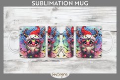 Christmas Krampus v2 Entangled in Lights Mug Wrap PNG Product Image 1