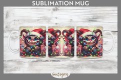 Christmas Krampus v3 Entangled in Lights Mug Wrap PNG Product Image 1