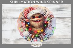 Christmas Krampus v4 Entangled in Lights Wind Spinner PNG Product Image 1