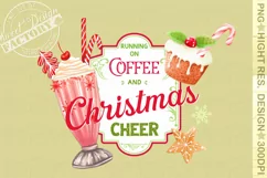 Christmas coffee PNG, Retro Christmas label sublimation Product Image 2