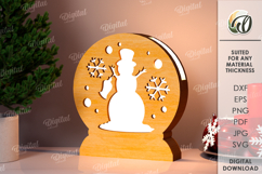 Christmas Lamp Laser Cut. Christmas Nightlight SVG Product Image 1