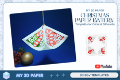 Christmas Lantern Candy Cane SVG File