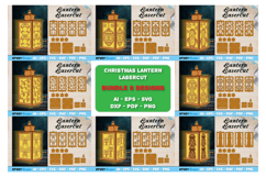Christmas Lantern Lasercut File BUNDLES 8 DESIGNS Product Image 1