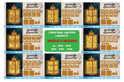 Christmas Lantern Lasercut File BUNDLES 8 DESIGNS Product Image 1