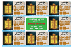 Christmas Lantern Lasercut File BUNDLES 8 DESIGNS Product Image 1