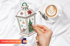 Christmas Lantern Sticker, Festive Lantern Sticker Product Image 1