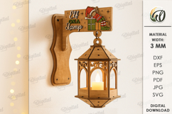 Christmas Lantern Wall Decor Laser Cut. Christmas SVG Product Image 1