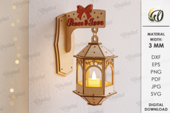 Christmas Lantern Wall Decors Bundle Lasercut. Christmas SVG Product Image 10