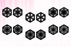 Laser Cut Christmas Earrings SVG. Snowflakes Earrings SVG Product Image 2