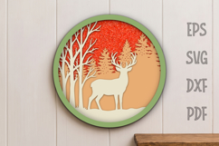 Christmas Laser Cut File,Christmas Deer Svg Product Image 1