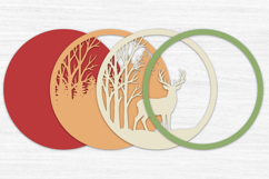 Christmas Laser Cut File,Christmas Deer Svg Product Image 2