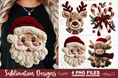 Latch Hook Yarn Christmas Sublimation PNG designs Product Image 3