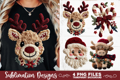 Latch Hook Yarn Christmas Sublimation PNG designs Product Image 1