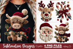 Latch Hook Yarn Christmas Sublimation PNG designs Product Image 4