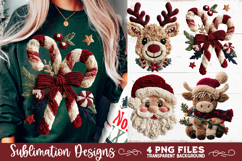 Latch Hook Yarn Christmas Sublimation PNG designs Product Image 5