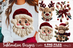 Latch Hook Yarn Christmas Sublimation PNG designs Product Image 6