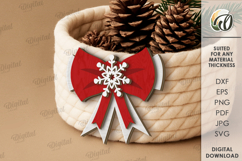 Christmas Layered Bows Bundle Laser Cut. Christmas Decor SVG Product Image 2