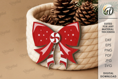 Christmas Layered Bows Bundle Laser Cut. Christmas Decor SVG Product Image 9