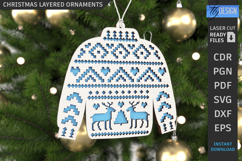 Christmas Ornaments Laser Cut Bundle|Xmas Layered Tree Toys Product Image 4
