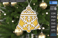 Christmas Ornament Laser Cut|3D Xmas Tree Toy|Layered Design Product Image 1