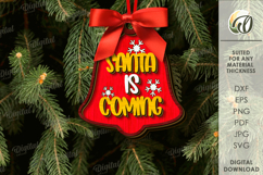 Christmas Layered Ornament Laser Cut . Christmas Decor SVG Product Image 1