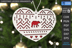 Christmas Ornament Laser Cut|3D Xmas Tree Toy|Layered Design Product Image 1