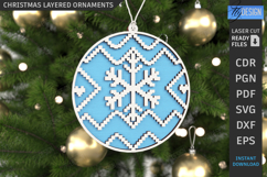 Christmas Ornaments Laser Cut Bundle|Xmas Layered Tree Toys Product Image 9