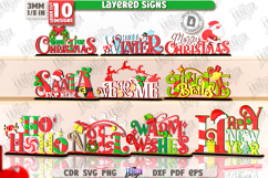 Layered Christmas Signs Laser Cut Bundle,Xmas Tabletop Decor Product Image 1