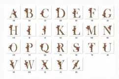 Christmas Flower Alphabet Poinsettia Ornament Letters Product Image 2