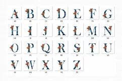 Christmas Flower Alphabet Poinsettia Ornament Letters Product Image 2