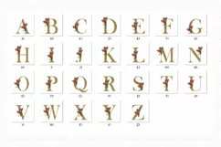 Christmas Flower Alphabet Poinsettia Ornament Letters Product Image 2