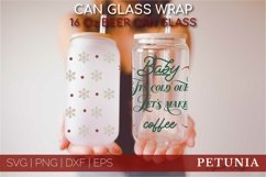 CHRISTMAS CAN GLAS WRAP SVG CUT FILE BEING USED AS A CHRISTMAS BEER CAN GLASS WRAP PRINT