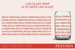 CHRISTMAS CAN GLASS WRAP CUT FILE BEING USED AS A CHRISTMAS BEER CAN GLASS WRAP PRINT