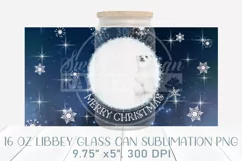 Christmas 16 oz libbey can glass, photo frame glass can Product Image 3