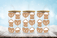 Christmas themed Libbey glass can wrap design featuring holiday and winter style artwork available as digital files ready to download for crafting and decor projects