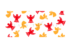 Christmas themed Libbey glass can wrap design featuring holiday and winter style artwork available as digital files ready to download for crafting and decor projects