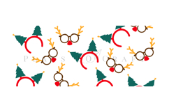 Christmas themed Libbey glass can wrap design featuring holiday and winter style artwork available as digital files ready to download for crafting and decor projects