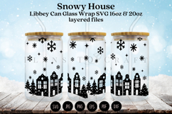 Christmas themed Libbey glass can wrap design featuring holiday and winter style artwork available as digital files ready to download for crafting and decor projects