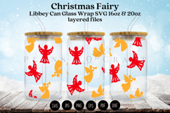 Christmas themed Libbey glass can wrap design featuring holiday and winter style artwork available as digital files ready to download for crafting and decor projects