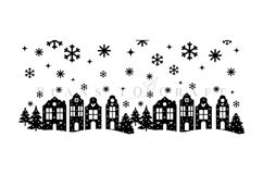 Christmas themed Libbey glass can wrap design featuring holiday and winter style artwork available as digital files ready to download for crafting and decor projects